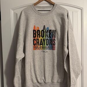 Broken Crayons Still Color Crewneck Sweatshirt Size 4XL